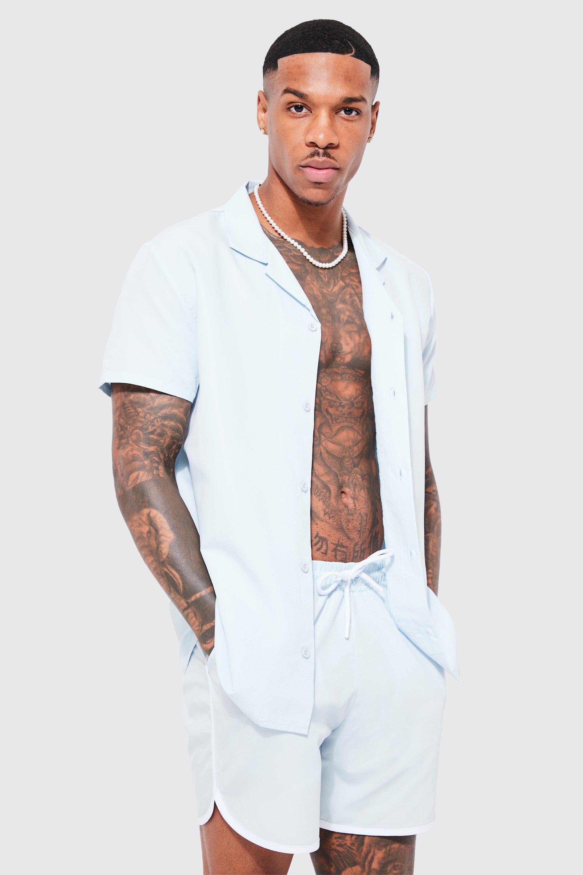 White shirt and shorts sales